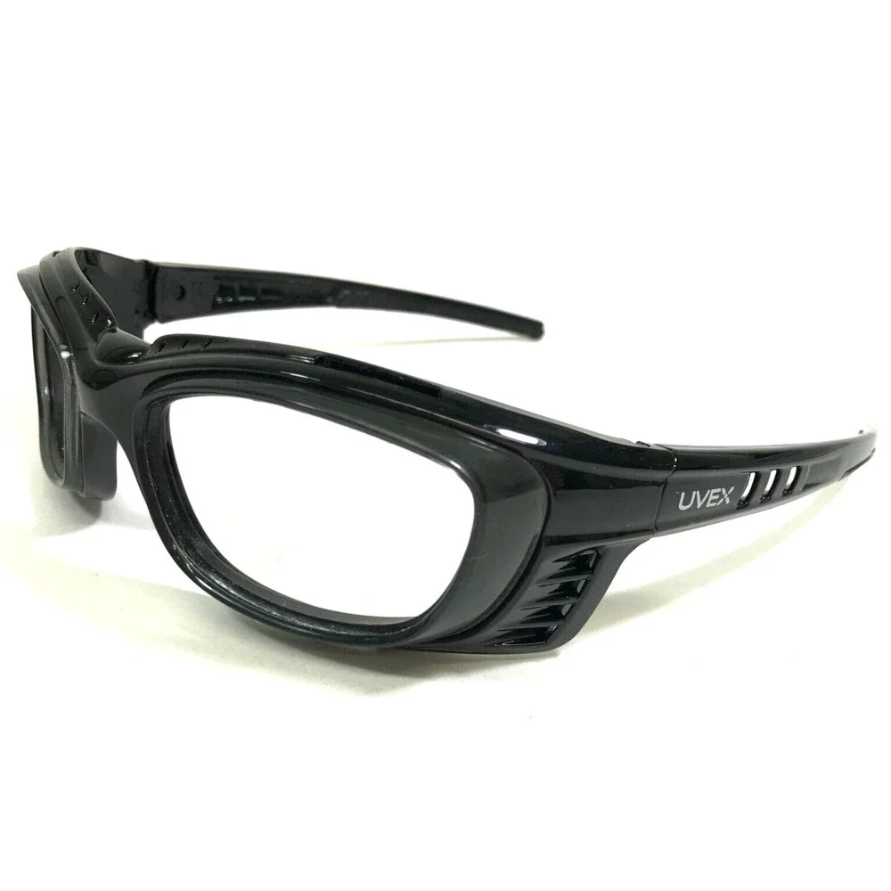 uvex Safety Goggles Eyeglasses Frames SW09 Black Square Z87-2 56-21-127